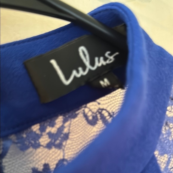 Lulu's Blue Sheath Dress with Bishop Sleeves - Picture 2 of 5